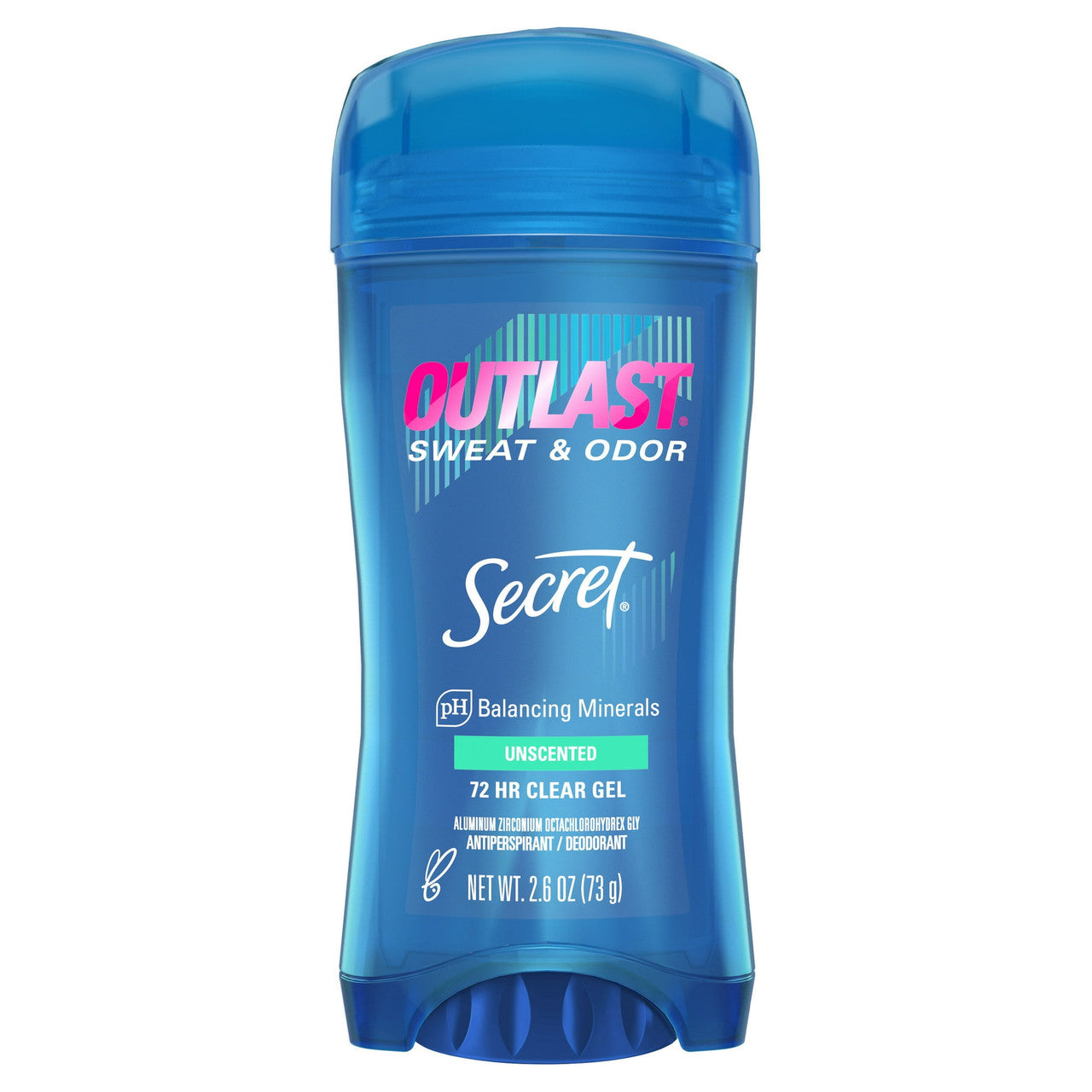 Secret Outlast Antiperspirant And Deodorant Clear Gel, Unscented, 2.6 Oz